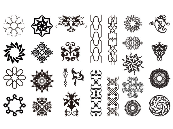 Go Media出品潮流矢量素材Set15-arabesque
