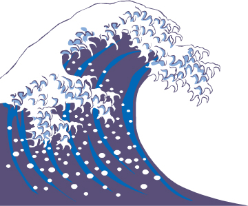海浪浪花矢量素材
