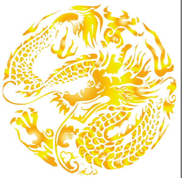 中国传统龙纹矢量图