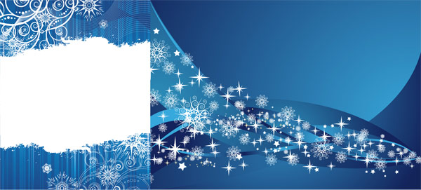 blue background vector. 2 lue snowflake ackground