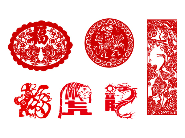 中国传统矢量之十（剪纸动物）