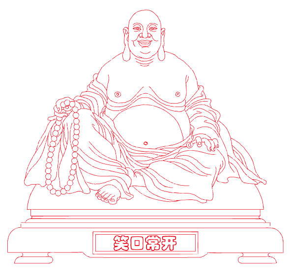 笑佛矢量素材