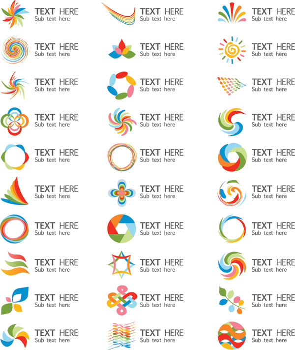 一组漂亮的logo图形矢量素材
