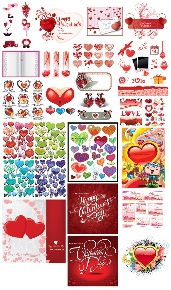 free valentines day vector. 2010 Valentine's Day Album vector material. File Format:.eps