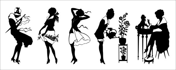 复古女矢量