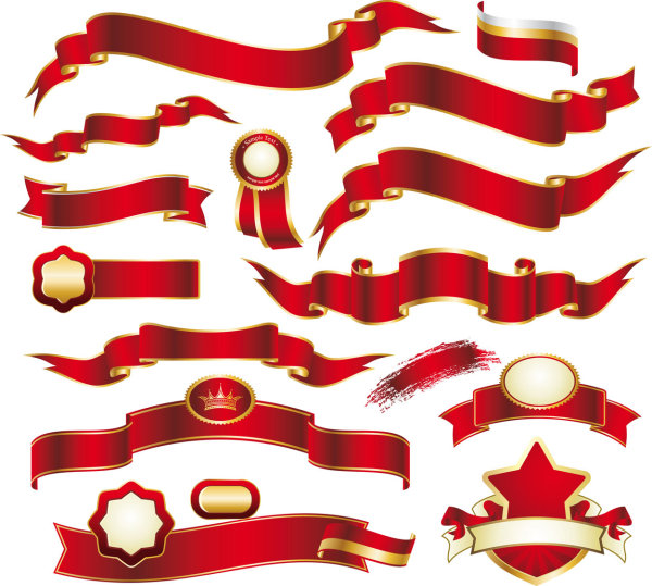 【红】banner矢量素材