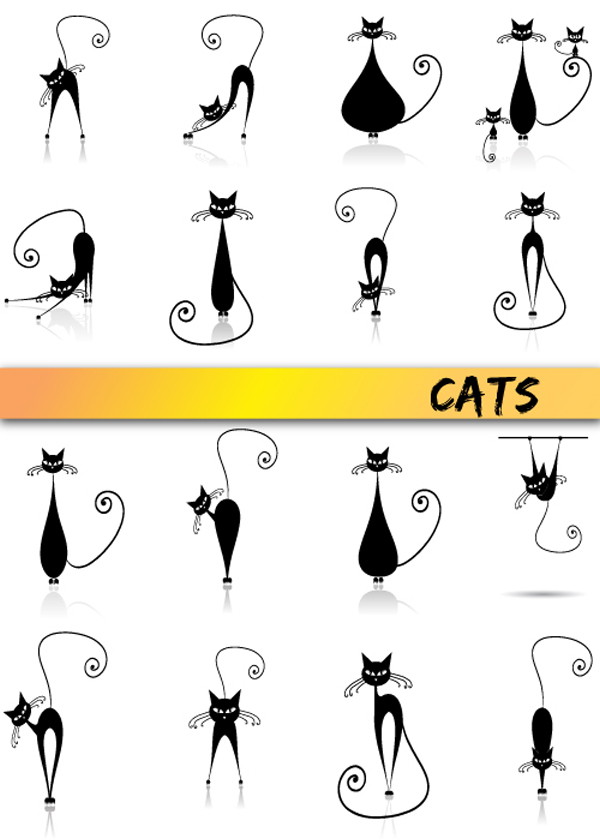 {卡通猫咪}矢量素材