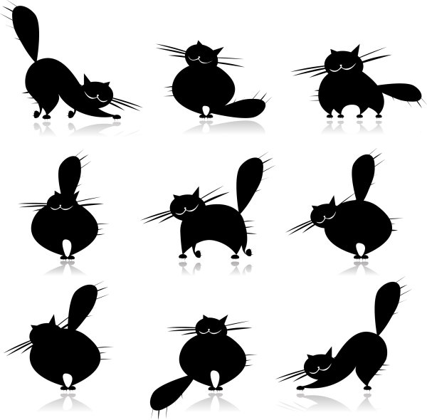 猫矢量素材
