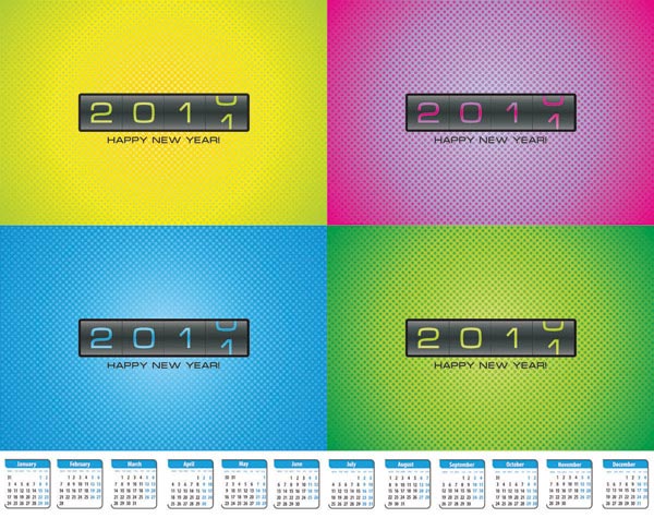 2010过度到2011年矢量素材