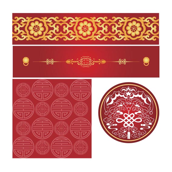 中国风花纹矢量素材