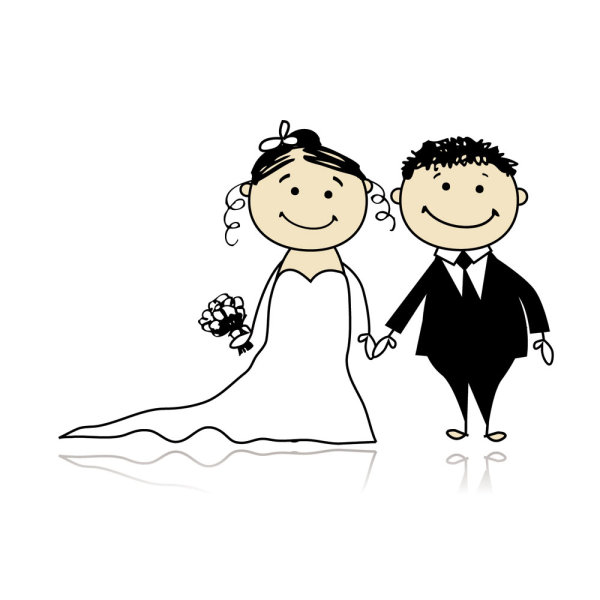 漫画风格婚礼元素05——矢量素材