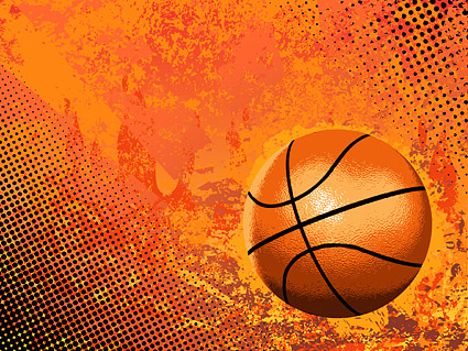 cool basketball and background elements of vector material cool basketball and background elements of vector material