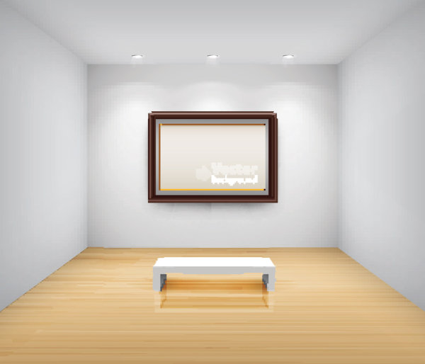 画廊的宣传框01——矢量素材