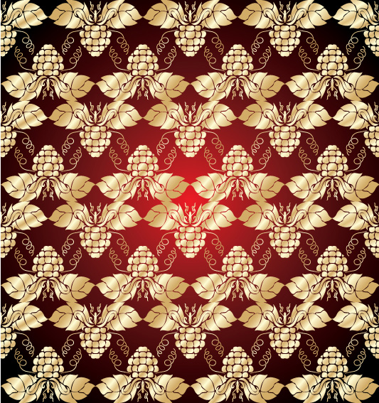 金色花纹底纹01——矢量素材