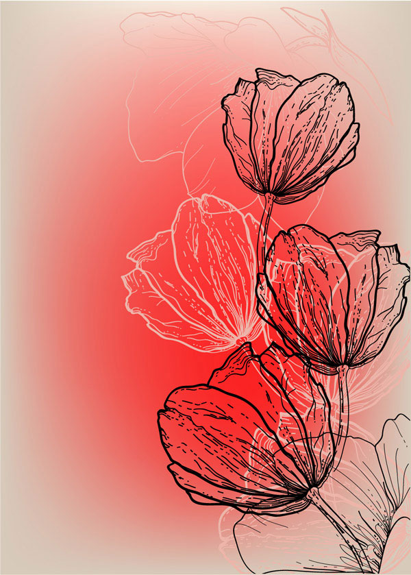 线稿花纹03——矢量素材