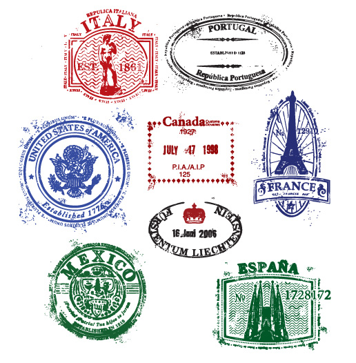 All kinds of seal pattern 01 - vector