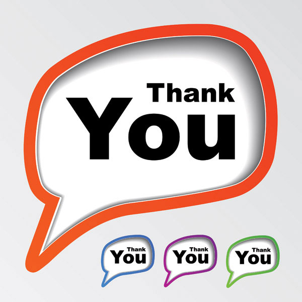 Thank vector material