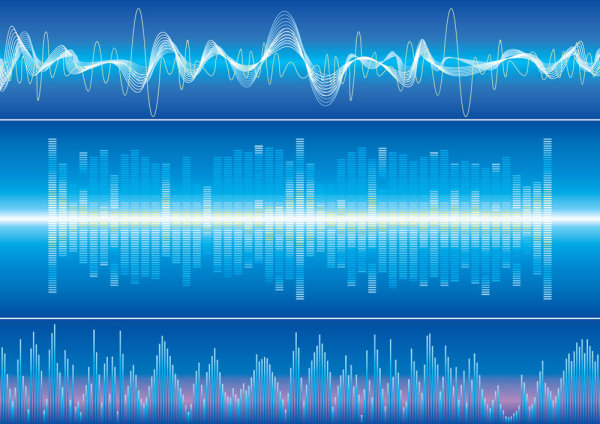 Mobile audio waves 03 - vector material