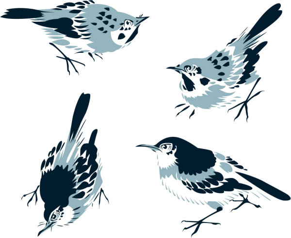 Chinese painting bird 02 - vector material