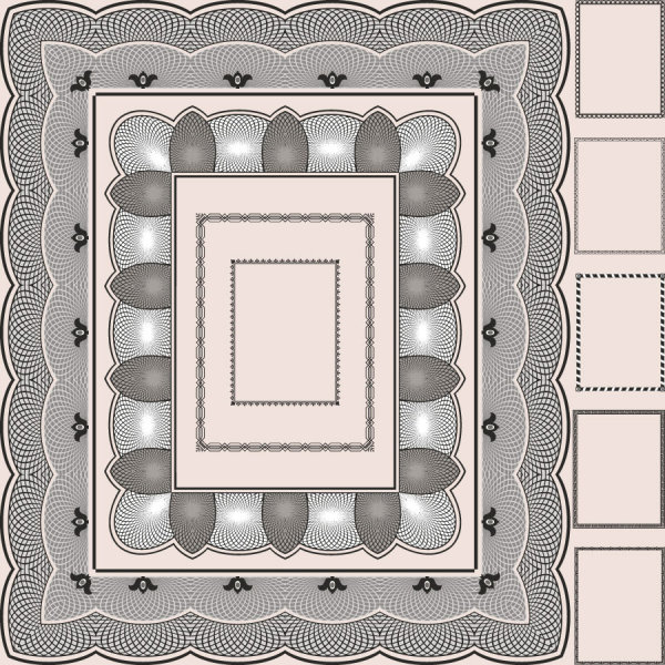经典花纹框架04——矢量素材