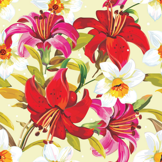 精美鲜花花纹03——矢量素材