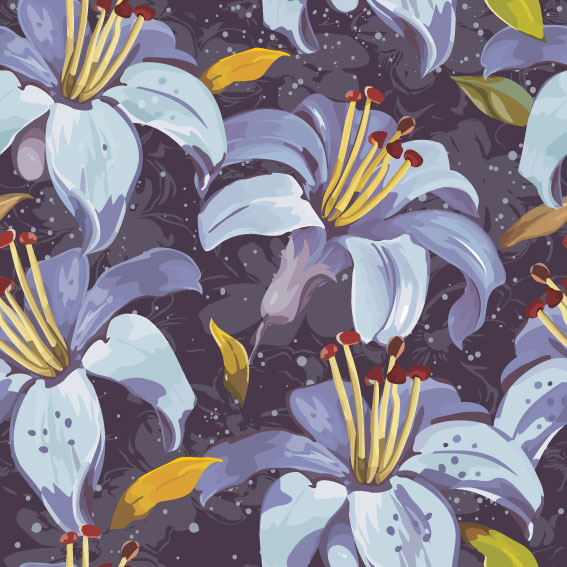 精美鲜花花纹04——矢量素材