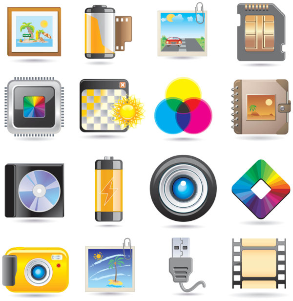 The exquisite icons - vector material