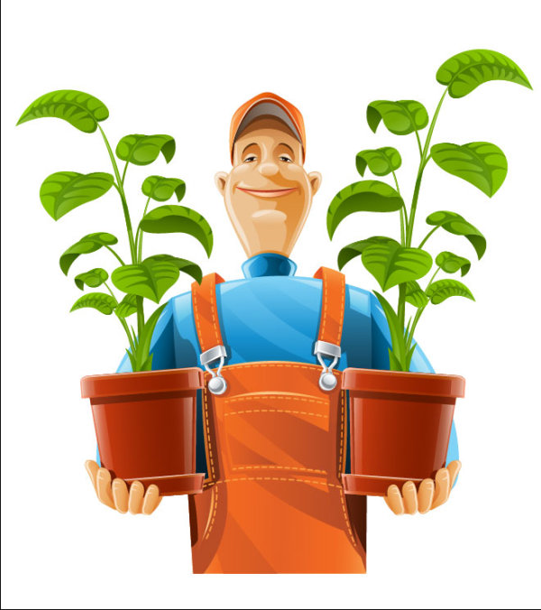 Garden pruning work 02 - vector material
