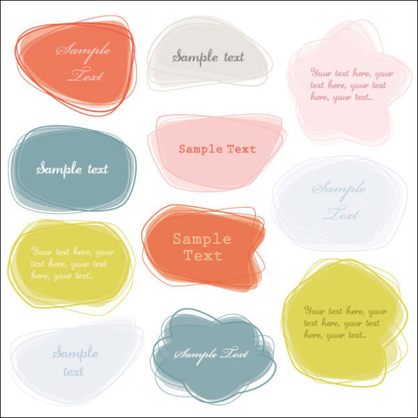 Cute label 04 - vector material