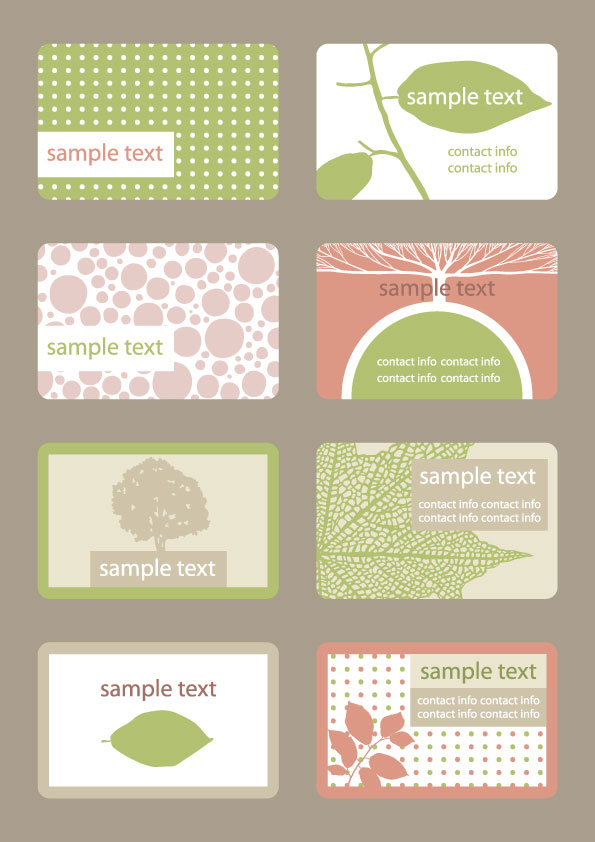 Simple business card template 04 - vector material