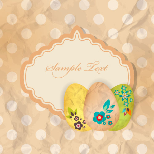Cartoon Egg illustration background 02 - vector material