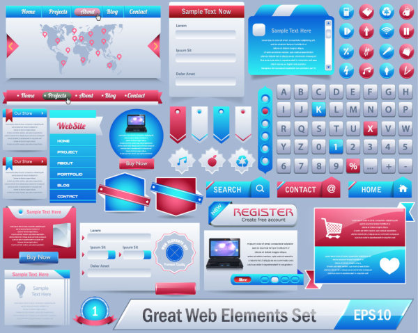 The exquisite page elements - Vector