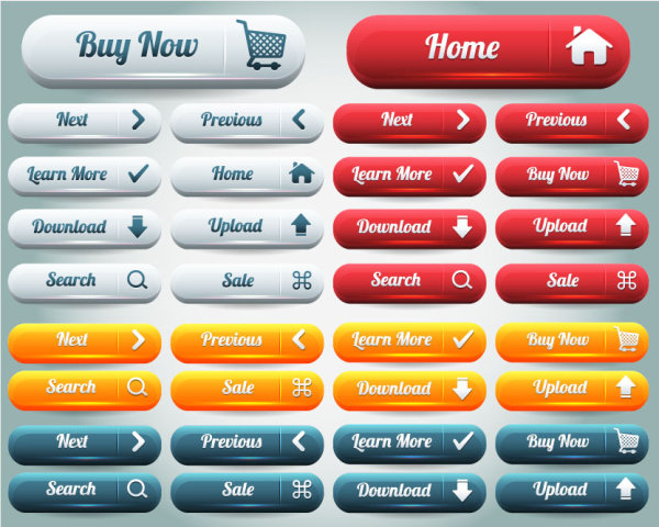 The delicate web buttons sinks 03 - vector material