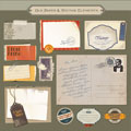 Classic retro note paper 03 - vector material