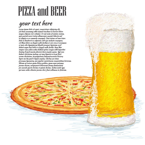 Beer labels 01 - vector material
