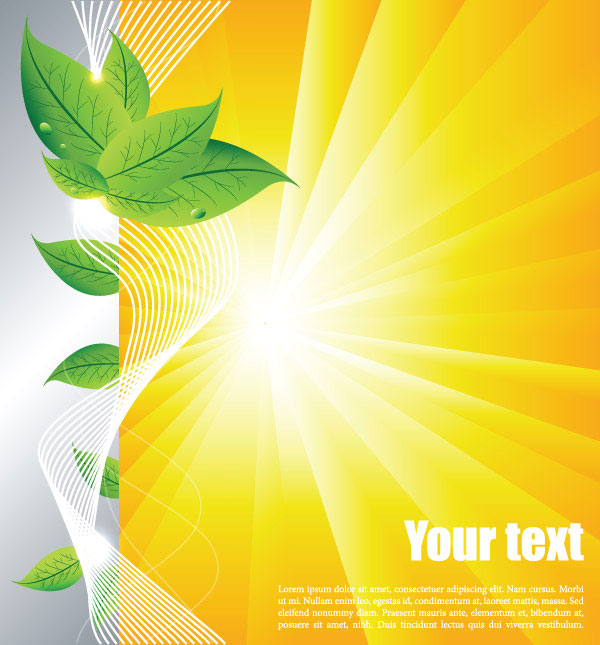 Summer background vector material -2