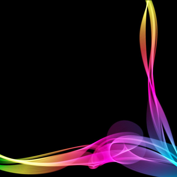 Colorful background of dynamic flow line 01 - vector material