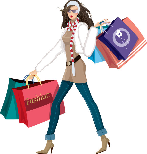 Fashion girl illustrator 04 - vector material
