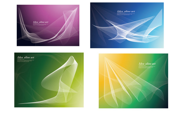 Colorful lines curve - vector material