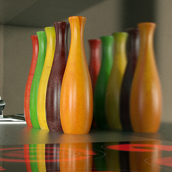 Fashion model multi-table 3D model