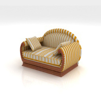 The villages Single leisure sofa 3D model